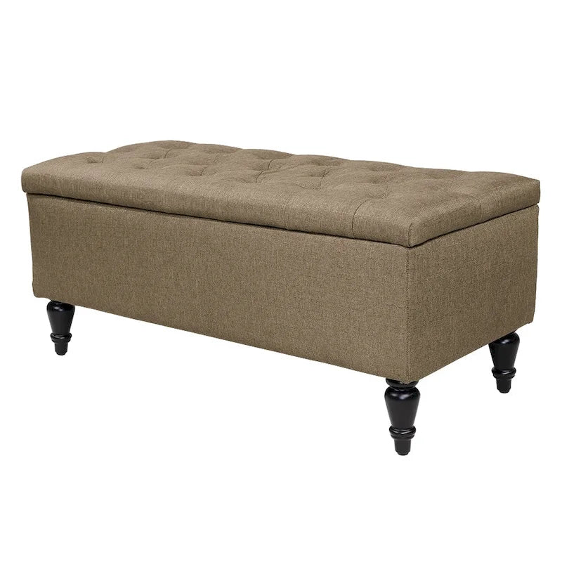 Banc de rangement capitonné de 38 po