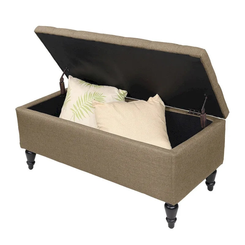 Banc de rangement capitonné de 38 po
