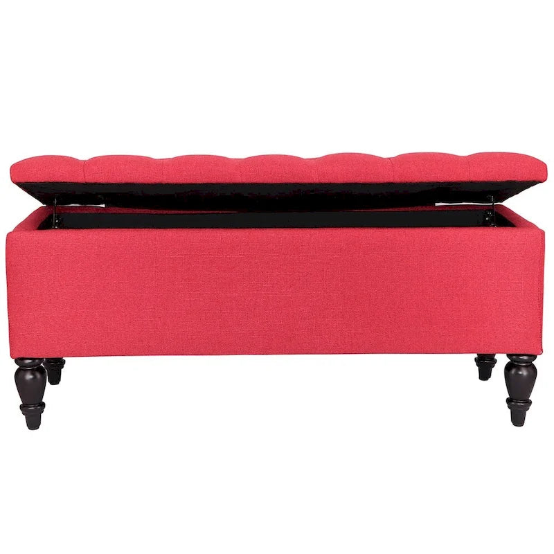 Banc de rangement capitonné de 38 po