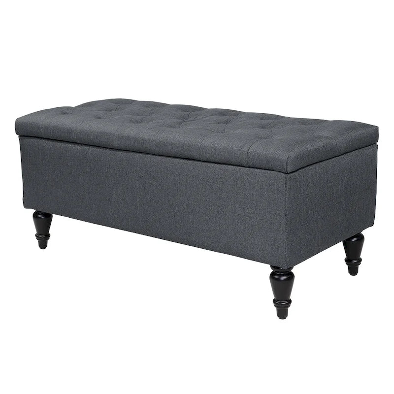 Banc de rangement capitonné de 38 po