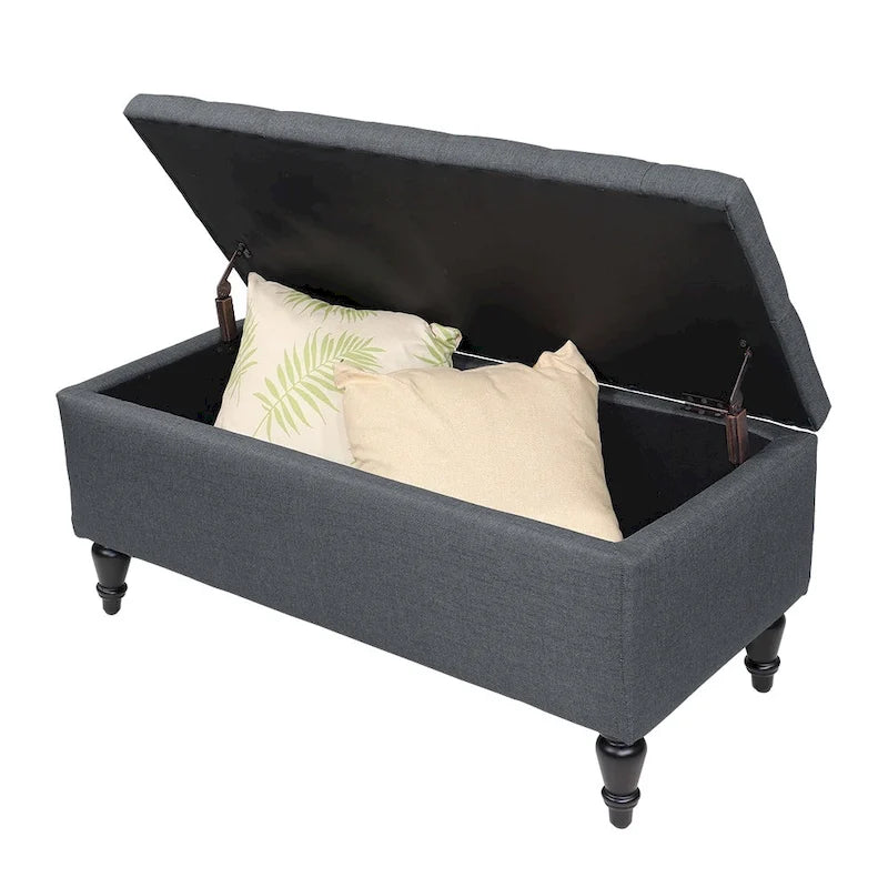 Banc de rangement capitonné de 38 po