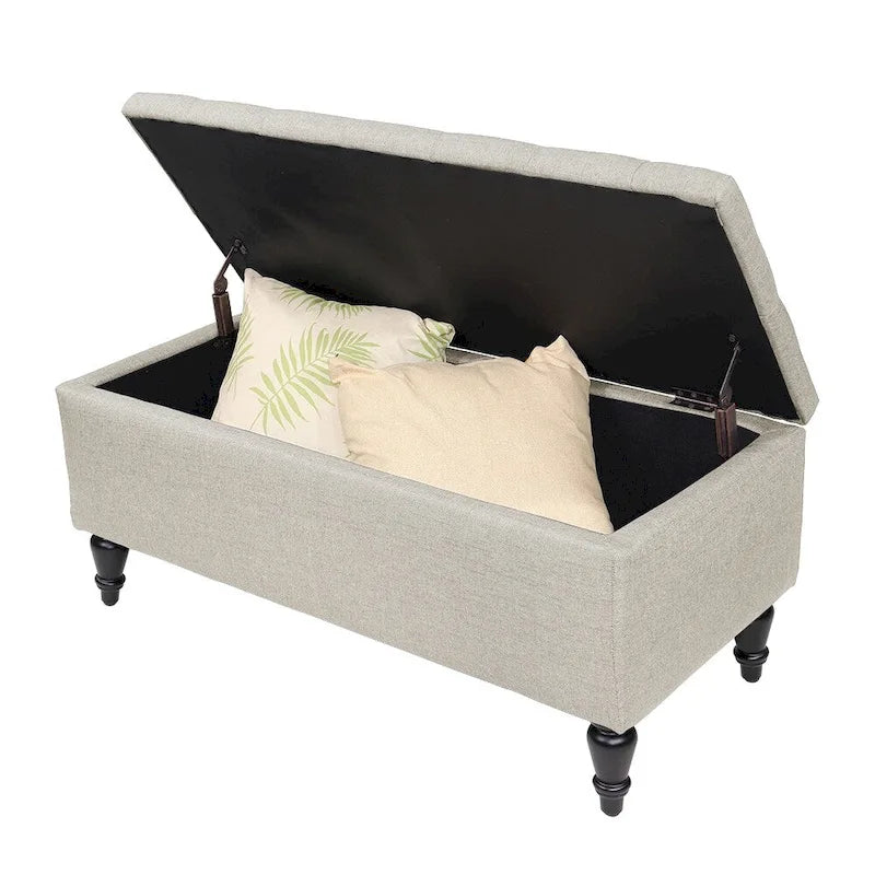 Banc de rangement capitonné de 38 po