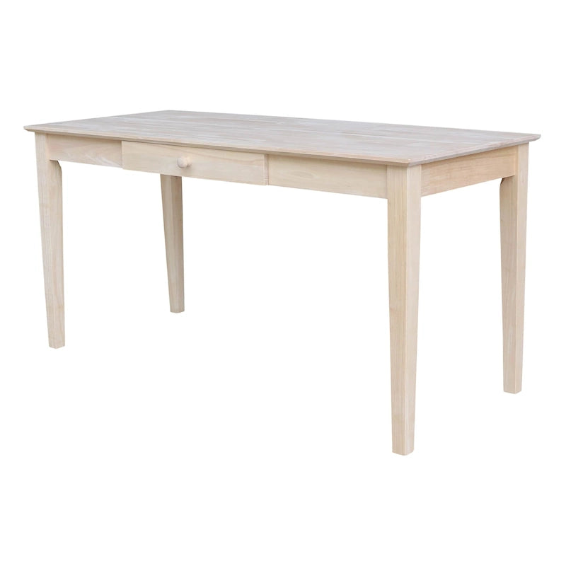 Bureau à tiroir en bois massif avec rangement, idéal pour un bureau à domicile moderne