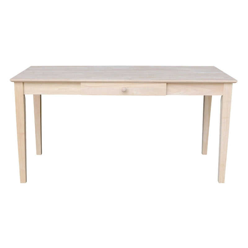 Bureau à tiroir en bois massif avec rangement, idéal pour un bureau à domicile moderne