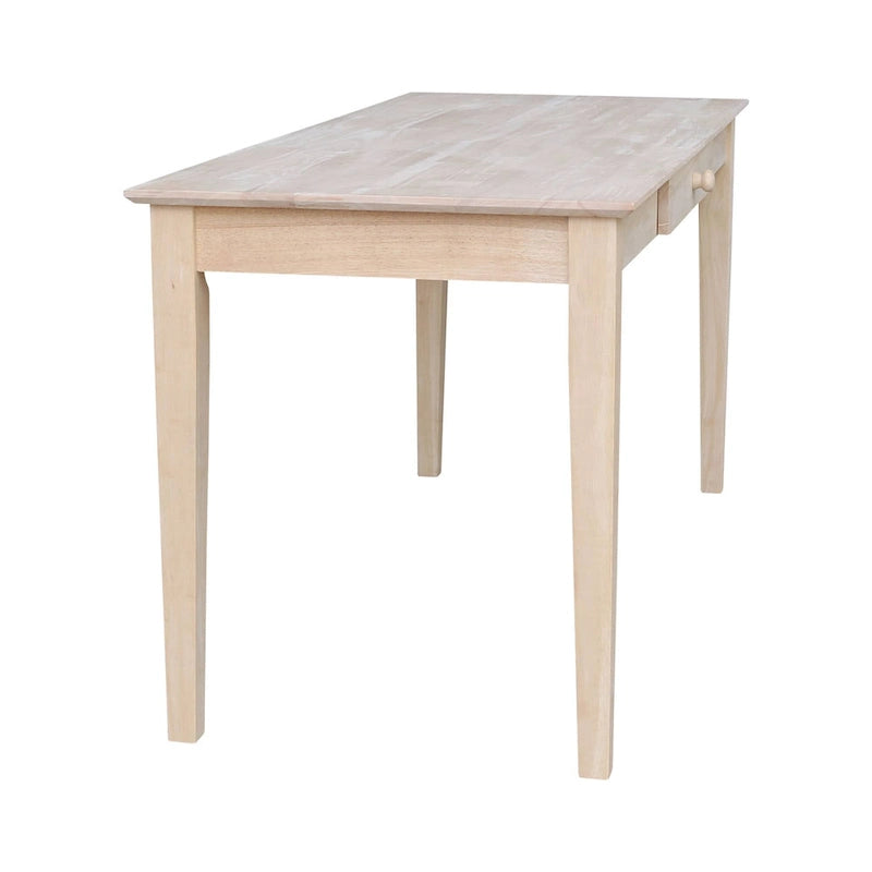Bureau à tiroir en bois massif avec rangement, idéal pour un bureau à domicile moderne