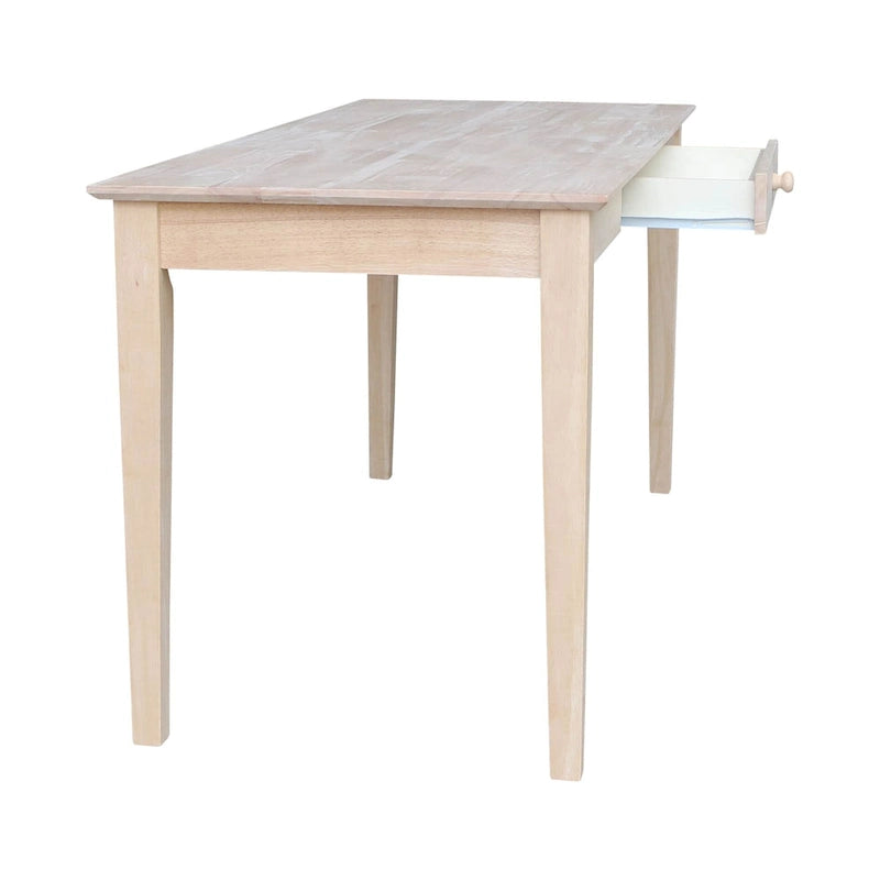 Bureau à tiroir en bois massif avec rangement, idéal pour un bureau à domicile moderne