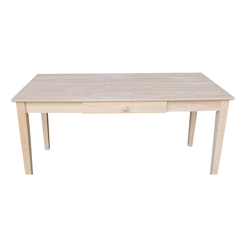 Bureau à tiroir en bois massif avec rangement, idéal pour un bureau à domicile moderne