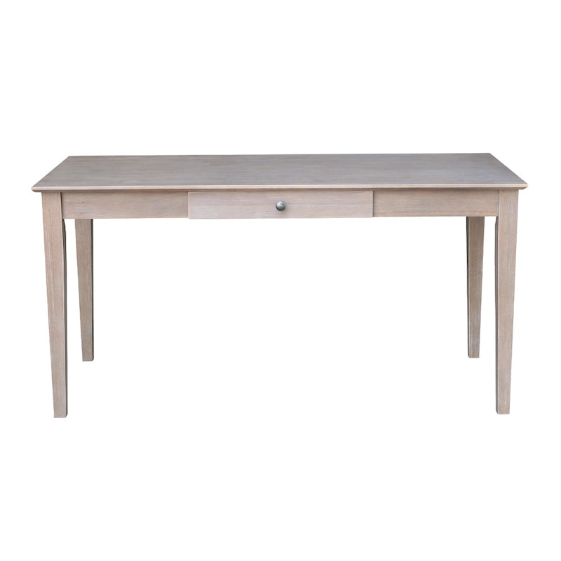 Bureau à tiroir en bois massif avec rangement, idéal pour un bureau à domicile moderne