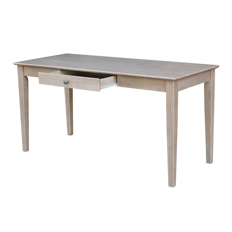 Bureau à tiroir en bois massif avec rangement, idéal pour un bureau à domicile moderne
