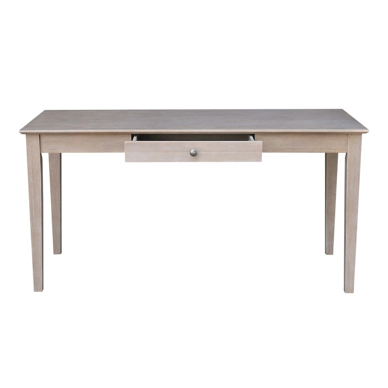 Bureau à tiroir en bois massif avec rangement, idéal pour un bureau à domicile moderne