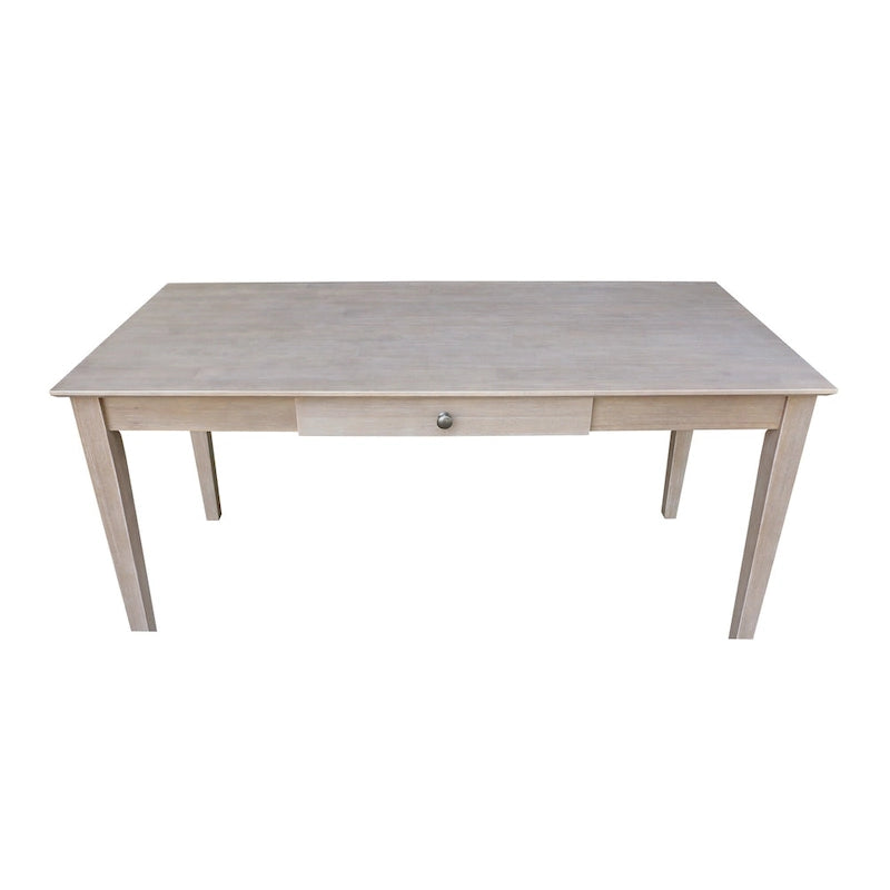 Bureau à tiroir en bois massif avec rangement, idéal pour un bureau à domicile moderne