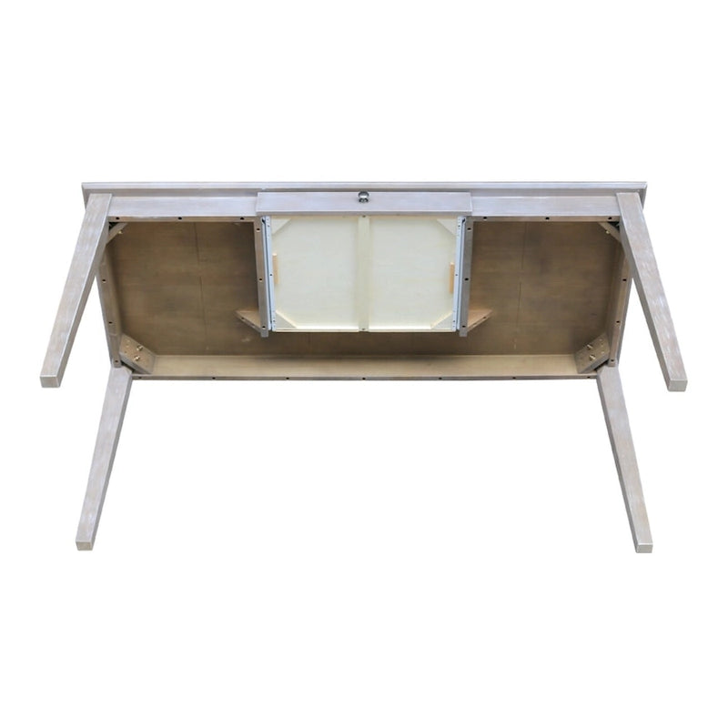 Bureau à tiroir en bois massif avec rangement, idéal pour un bureau à domicile moderne