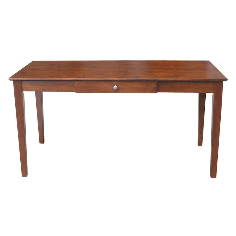 Bureau à tiroir en bois massif avec rangement, idéal pour un bureau à domicile moderne