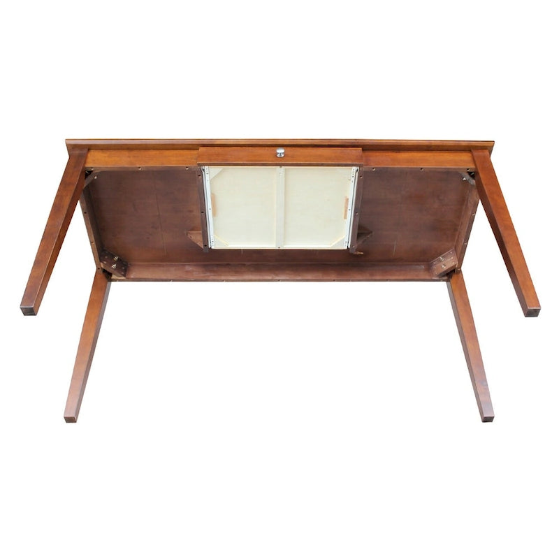 Bureau à tiroir en bois massif avec rangement, idéal pour un bureau à domicile moderne