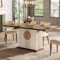 Table à manger rectangulaire en bois de 55 pouces pour cuisine et salle à manger