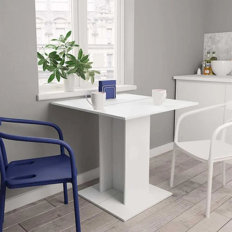 vidaXL Dining Table White 31.5x31.5x29.5 Engineered Wood