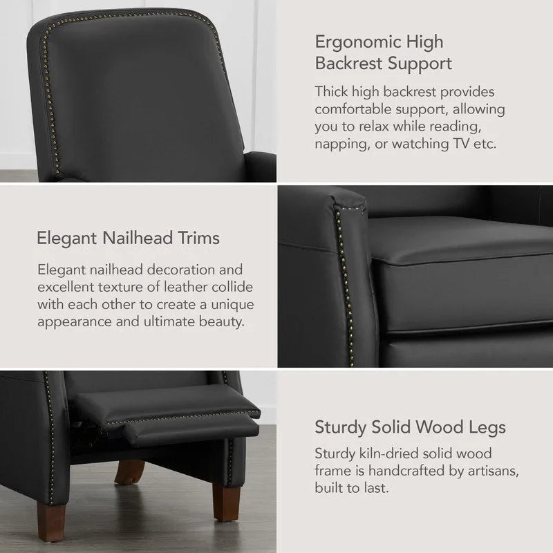 Fauteuil inclinable à pousser en similicuir pour adultes pour salon