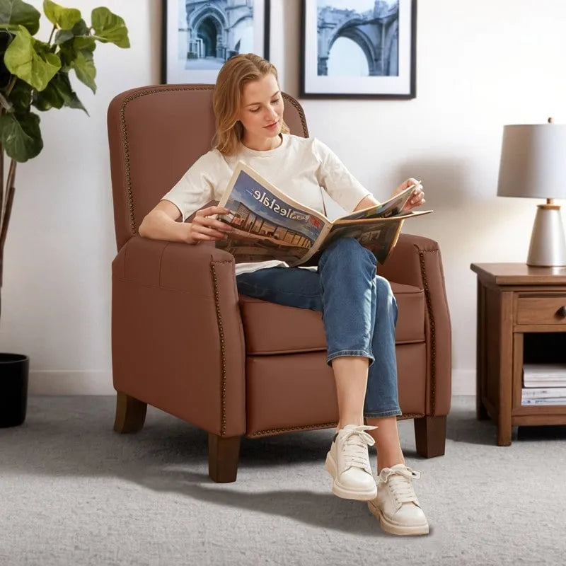 Fauteuil inclinable à pousser en similicuir pour adultes pour salon