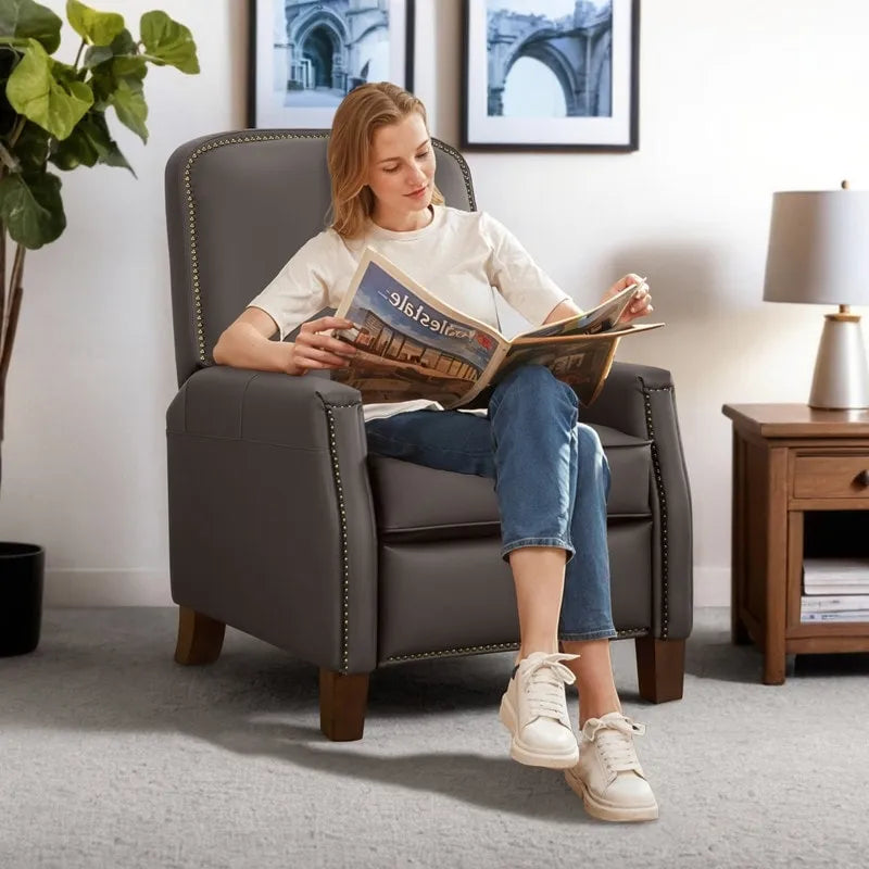 Fauteuil inclinable à pousser en similicuir pour adultes pour salon