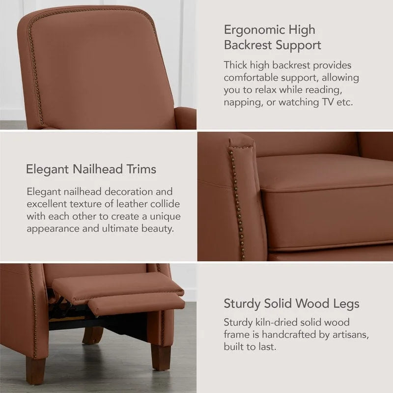 Fauteuil inclinable à pousser en similicuir pour adultes pour salon