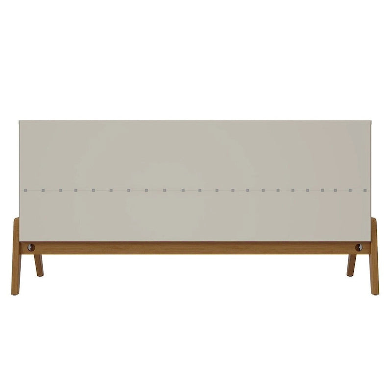 Buffet Mid-Century Modern avec portes à fermeture douce et pieds en bois
