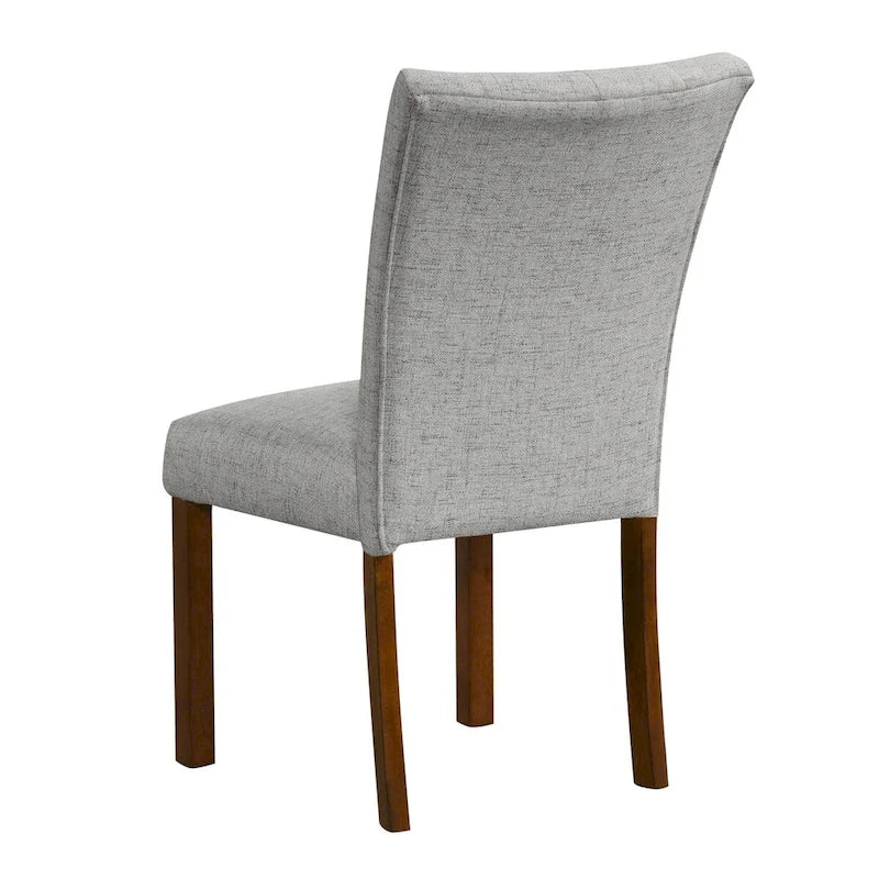 Chaise de salle à manger capitonnée avec pieds en bois marron clair