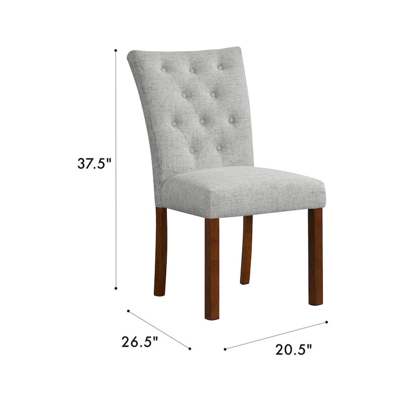 Chaise de salle à manger capitonnée avec pieds en bois marron clair