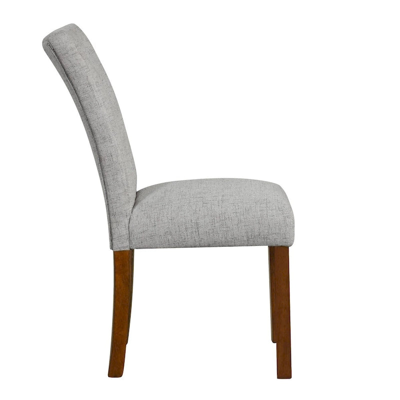 Chaise de salle à manger capitonnée avec pieds en bois marron clair