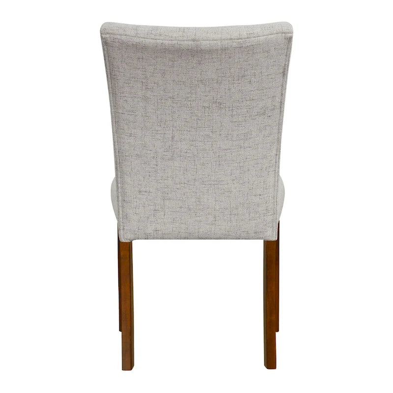 Chaise de salle à manger capitonnée avec pieds en bois marron clair