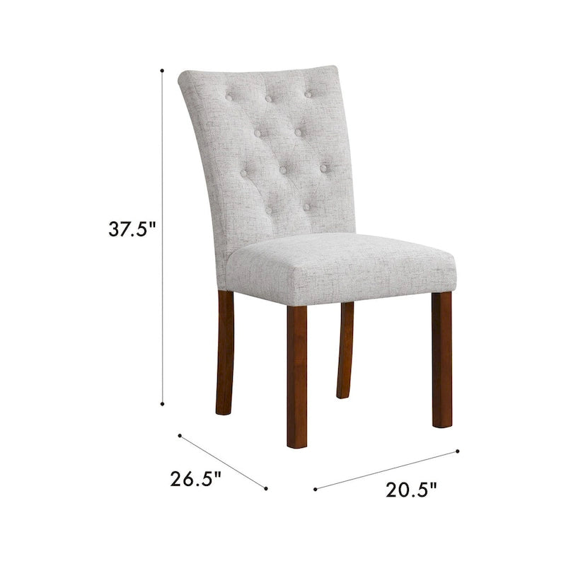 Chaise de salle à manger capitonnée avec pieds en bois marron clair