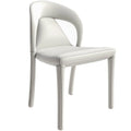 Chaise de salle à manger moderne en similicuir rembourré avec pieds en acier