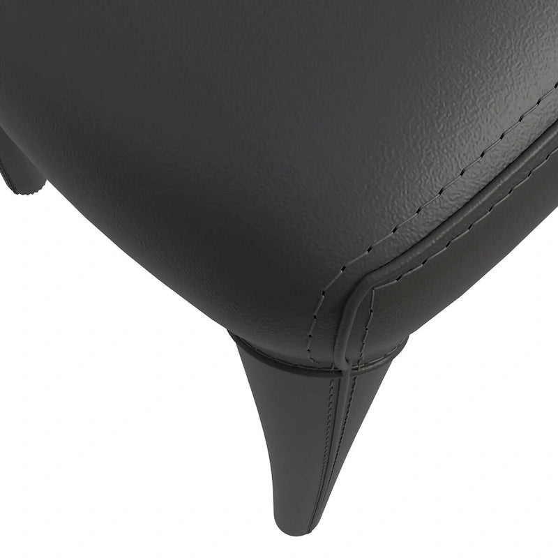 Chaise de salle à manger moderne en similicuir rembourré avec pieds en acier