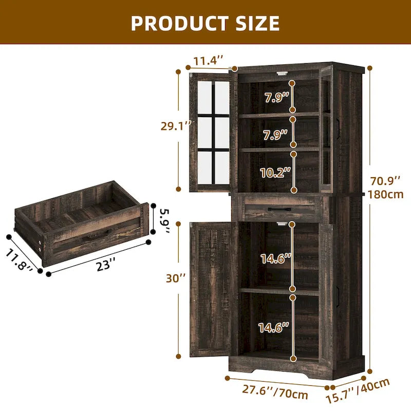 Armoires de rangement pour garde-manger de cuisine de ferme