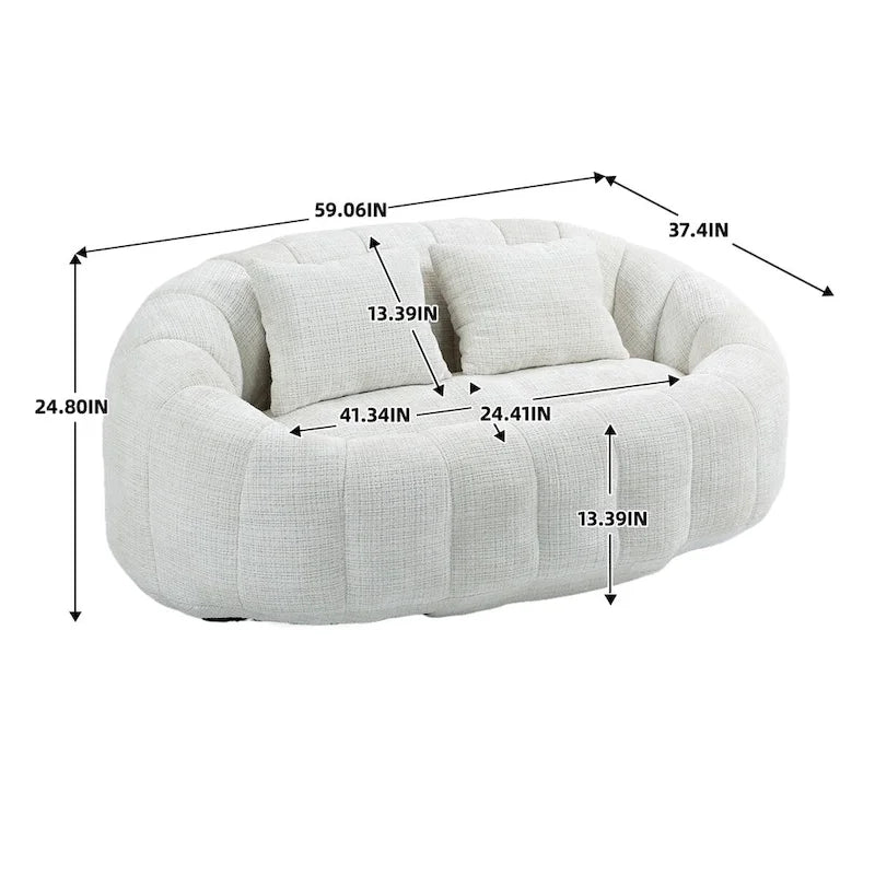 Fauteuil Poire Rond XL avec Mousse à Mémoire de Forme