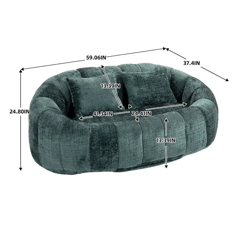 Fauteuil Poire Rond XL avec Mousse à Mémoire de Forme