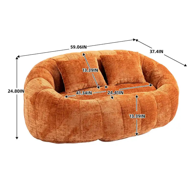 Fauteuil Poire Rond XL avec Mousse à Mémoire de Forme